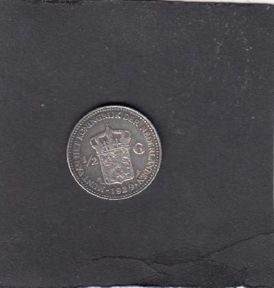 Beschrijving: 1/2 Gulden WILHELMINA 